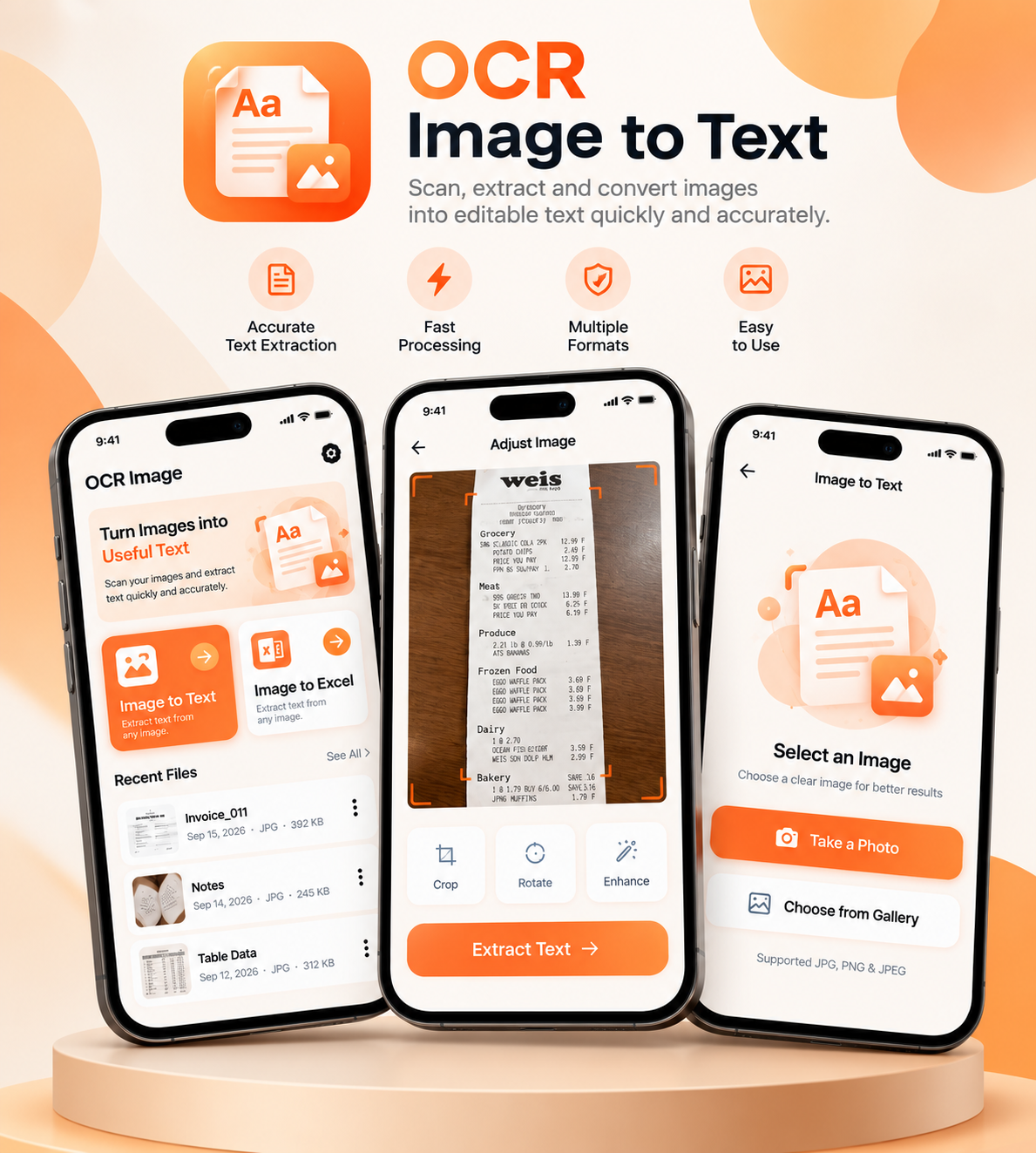 OCR image to text